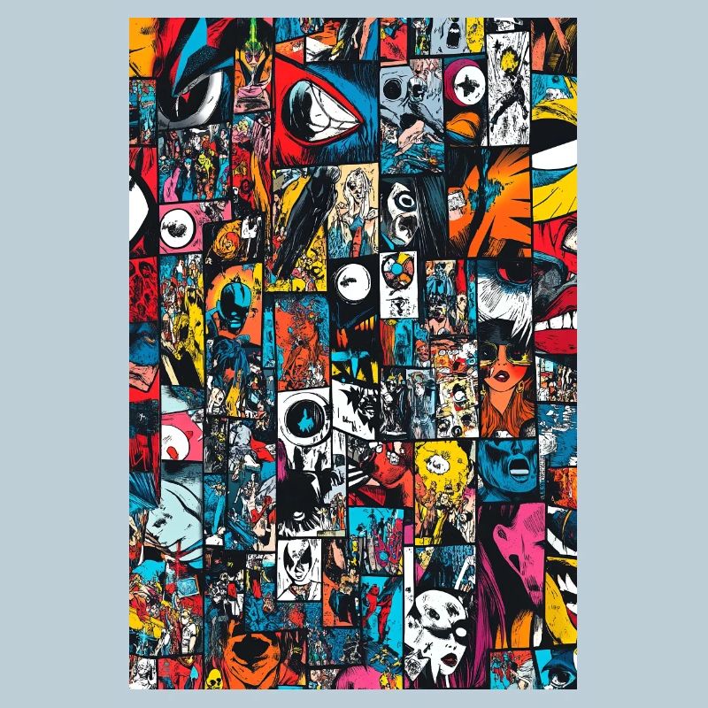 Kaleidoscope Comic Collage