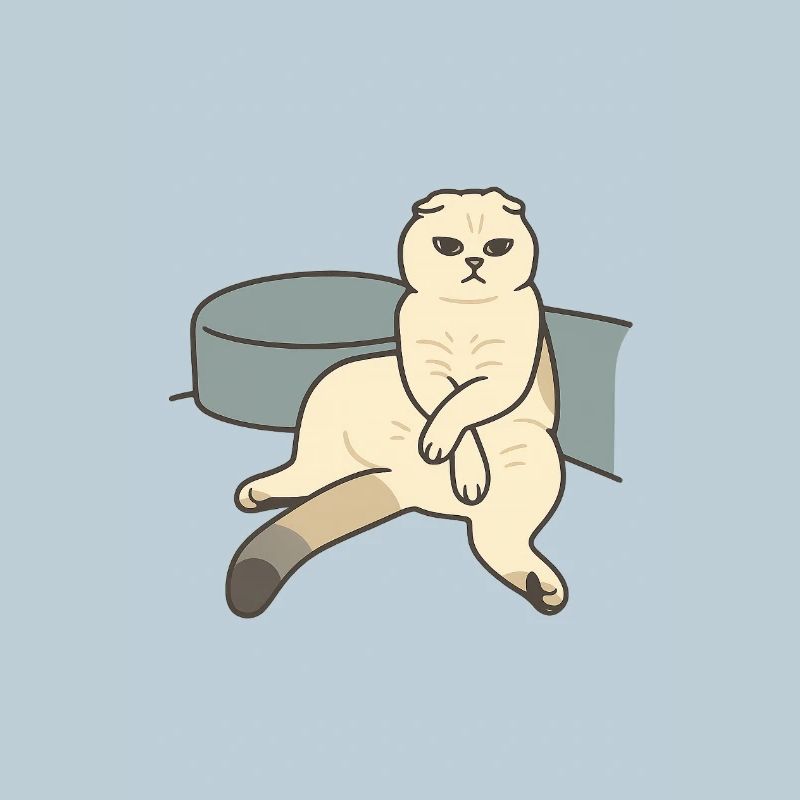 Scottish fold kitten assessing eyesight