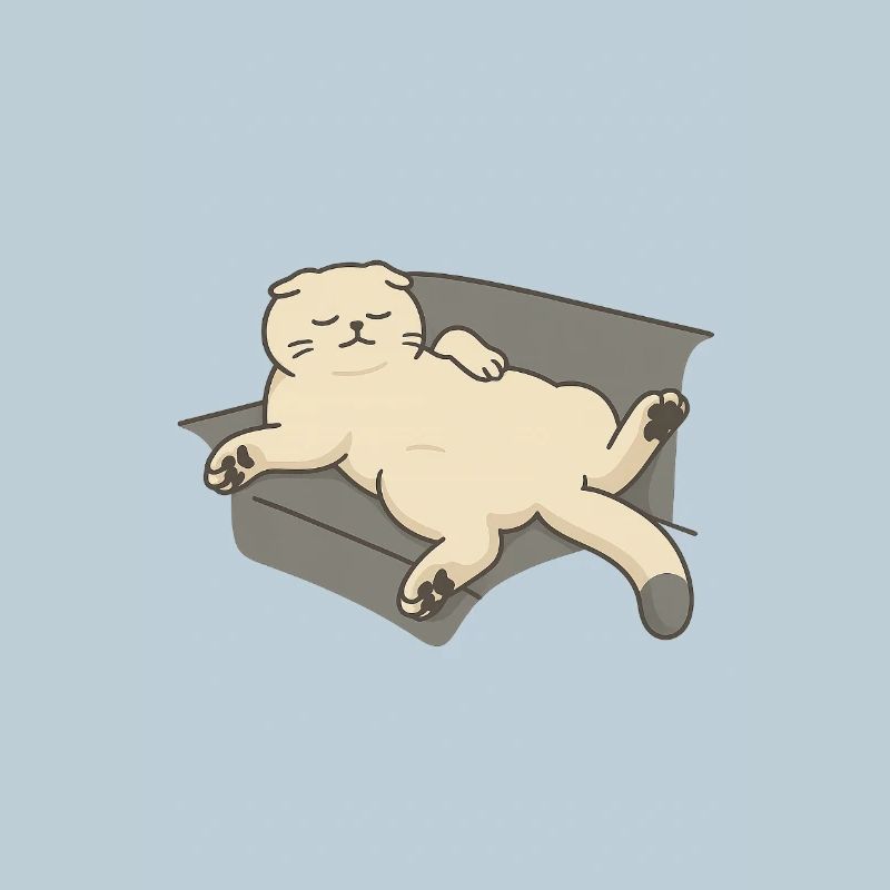 Chat relaxant sur le canapé