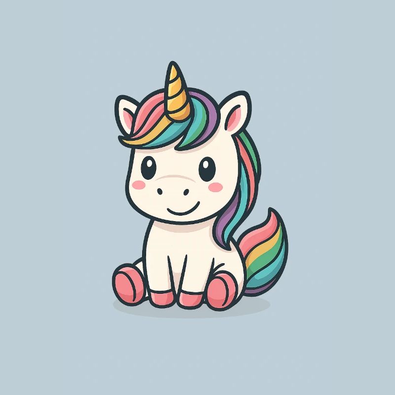Pastell Unicorn Regenbogenmähne