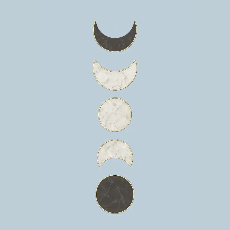 Moon Phases Marble Pattern