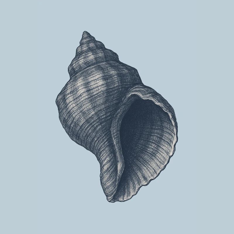 Elegant Nautical Shell Illustration