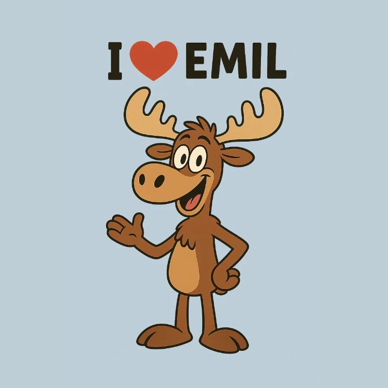 Mignon orignal avec cœur et nom Emil