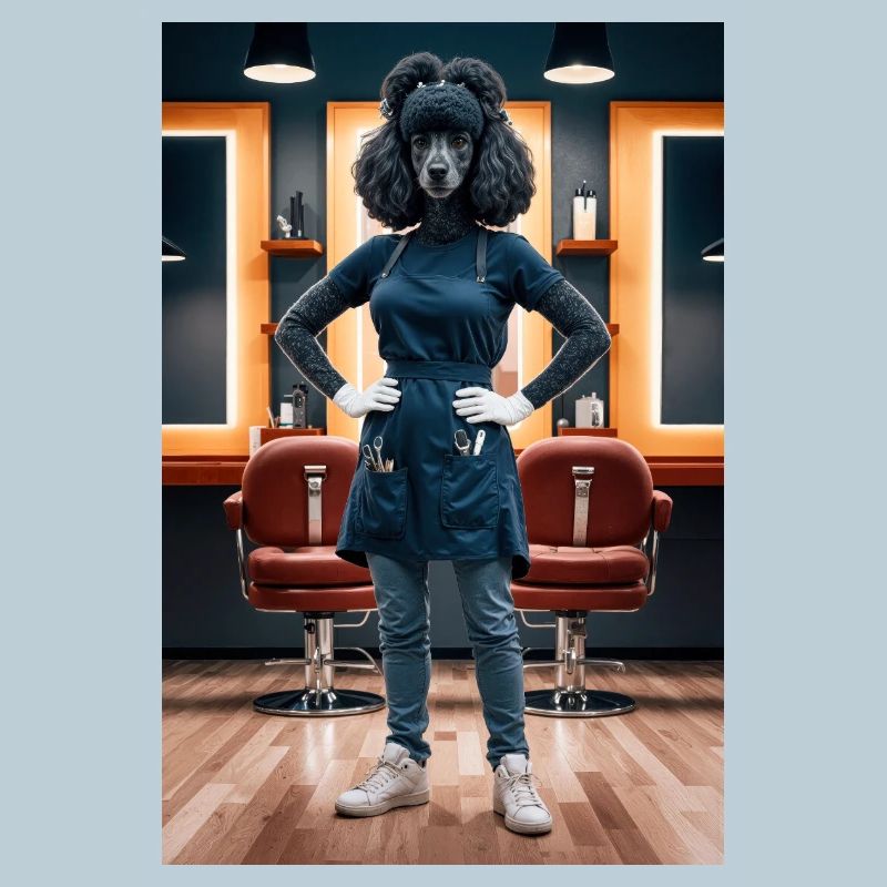 Humanoider Pudel Friseur