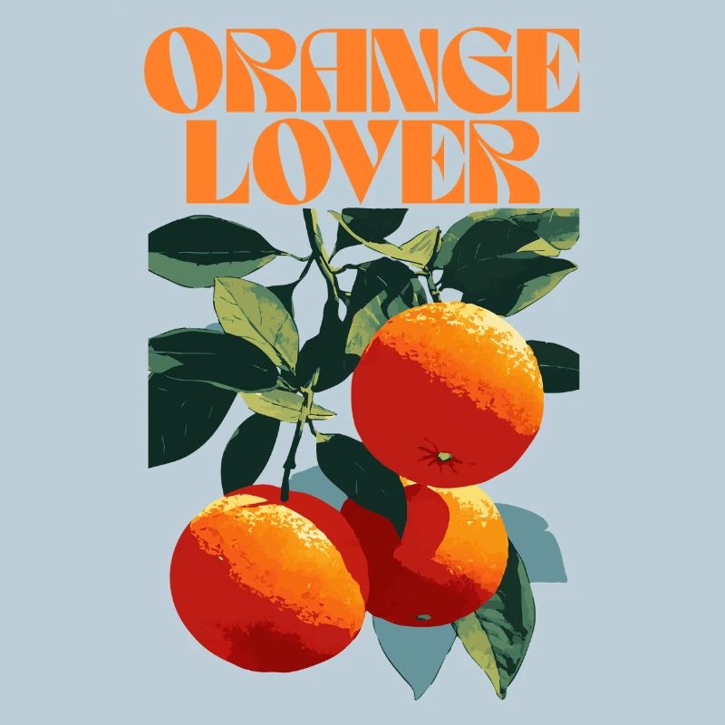 Orange Lover Fruit Illustration