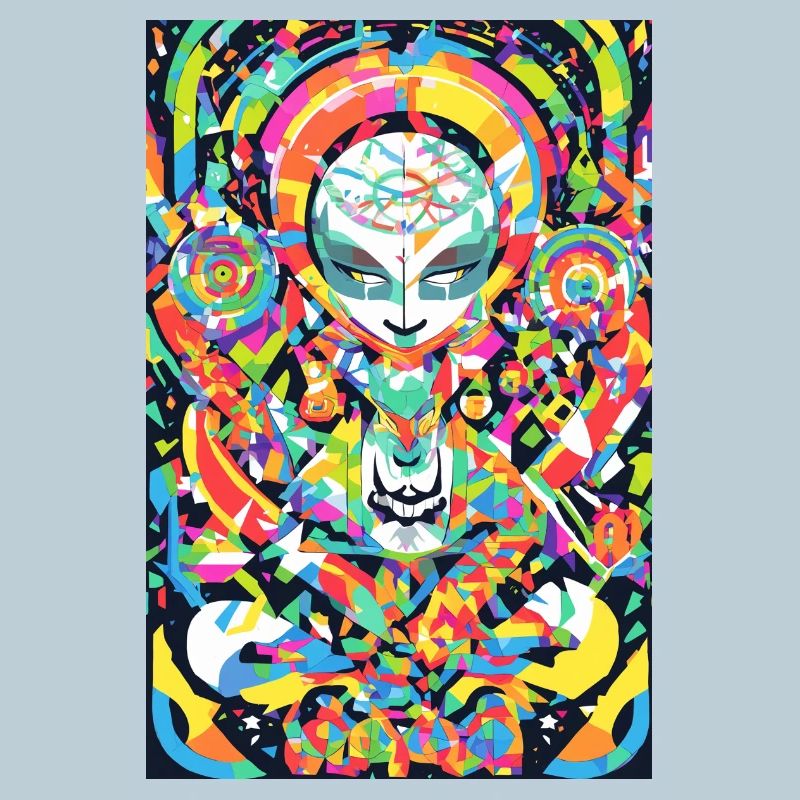 Psychedelisches Chakra & Katzenkunst