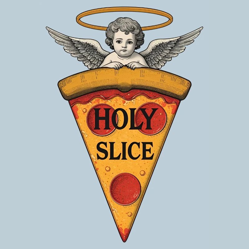 Holy Slice – Cherub Pizza Art