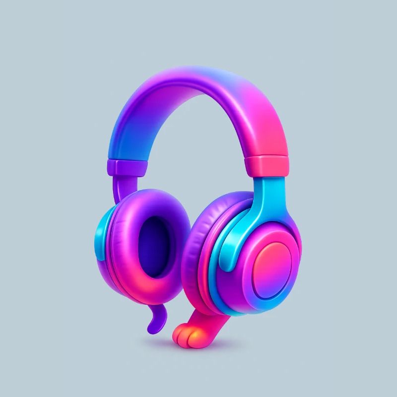 Casque Neon Gradient