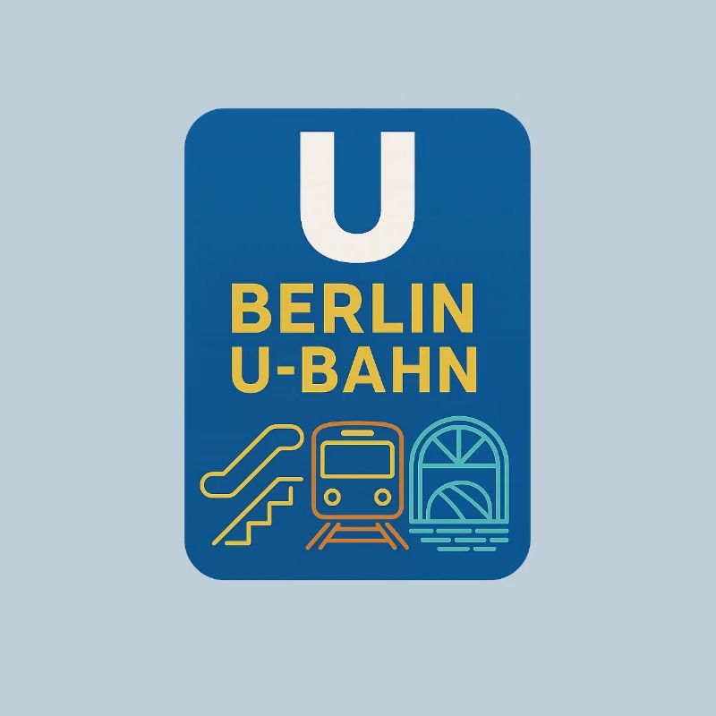 Berliner U-Bahn Neon Line Art
