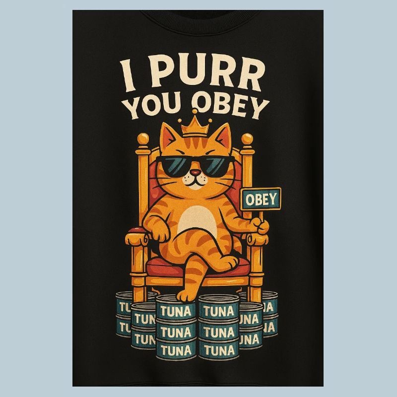 Cat King Commands with Tuna
