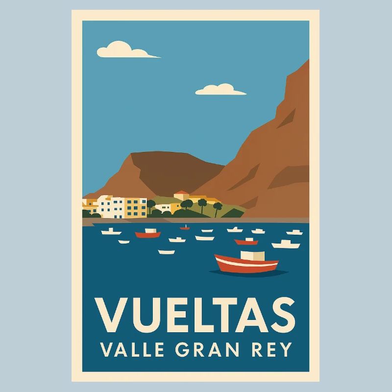 Affiche côtière de la Vuelta Valle Gran Rey