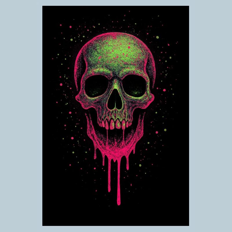 Deathhead – Psychedelischer Neonschädel