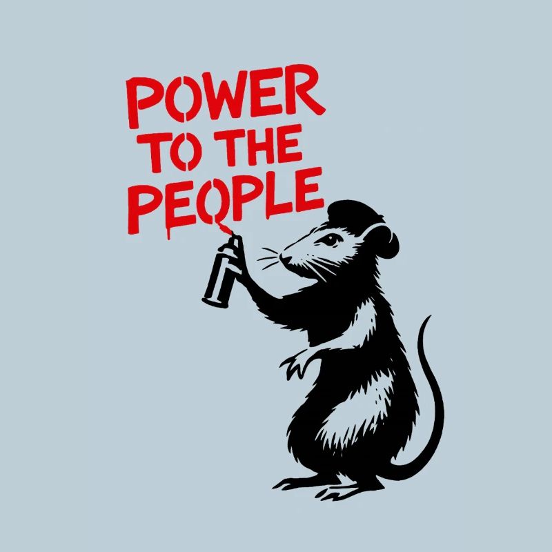 Graffiti du pouvoir au peuple