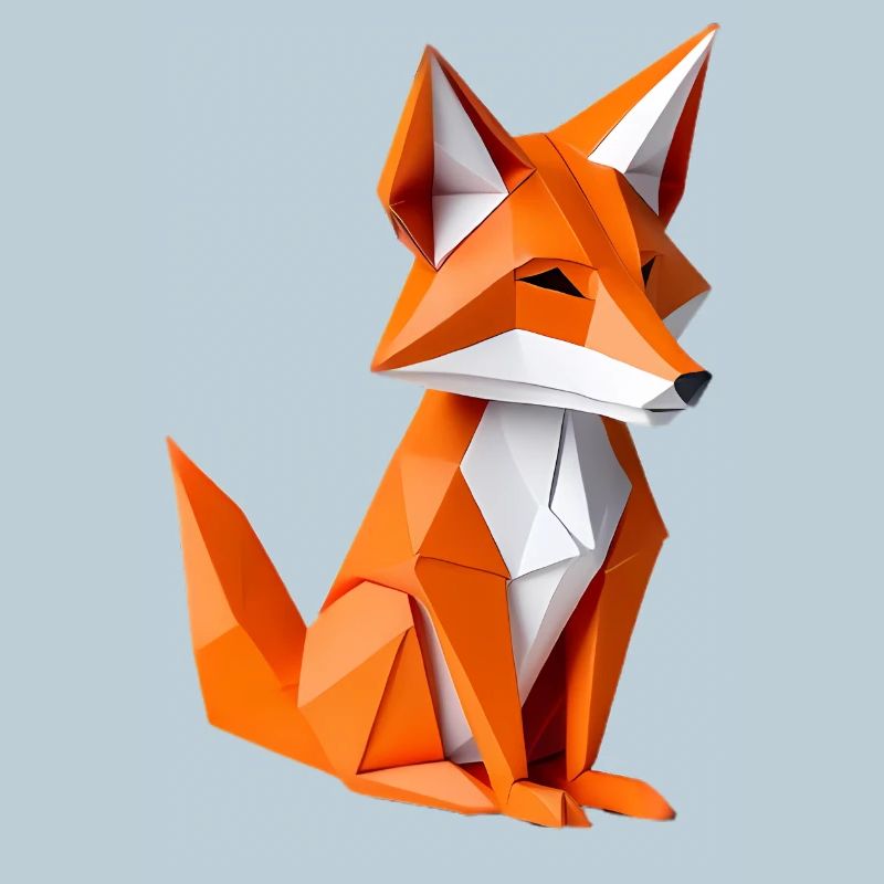 Illustration du renard polygonal