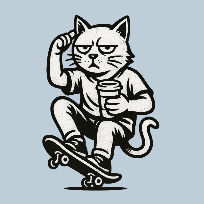 Grim Skate Cat