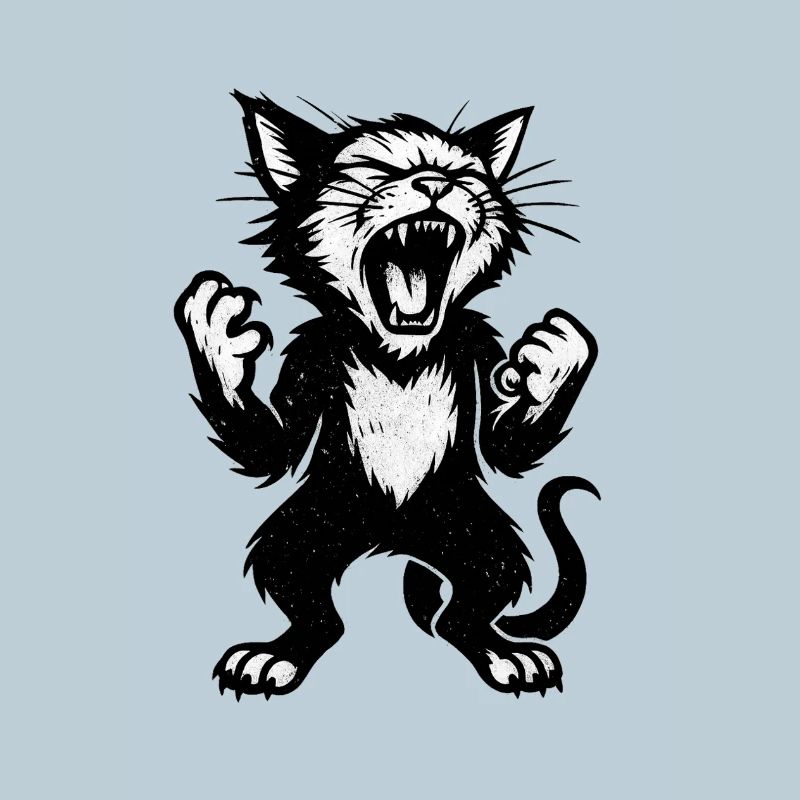Angry Cat Stroke Style