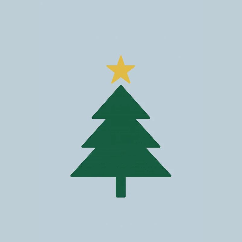 Minimal Christmas tree with star