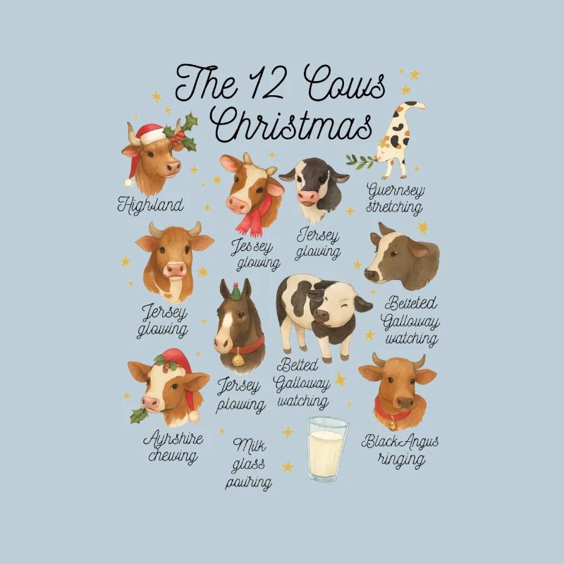 Les 12 Vaches de Noël – Lustiges Weihnachtskuh