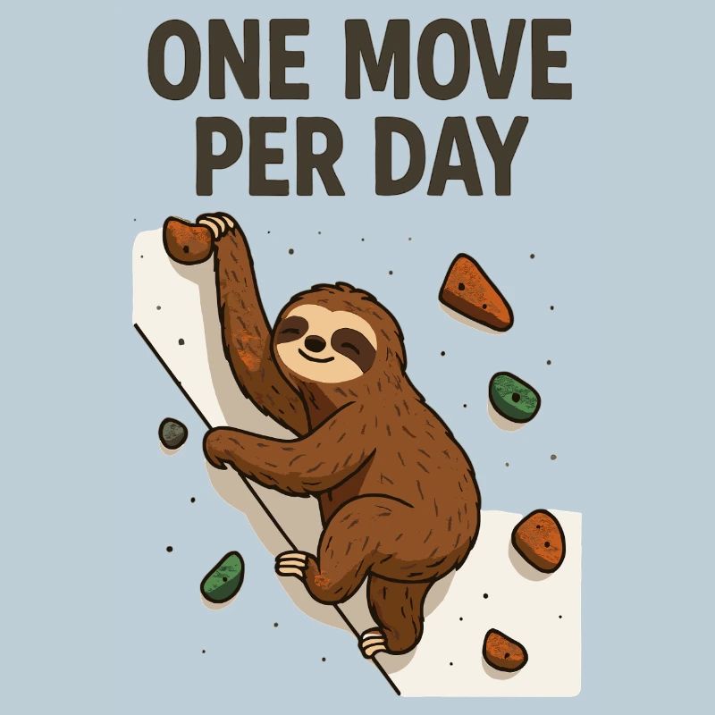 Faultier Bouldern: One Move Per Day Design