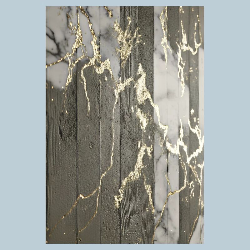 Luxury Exposed Concrete Marble Gold Structure