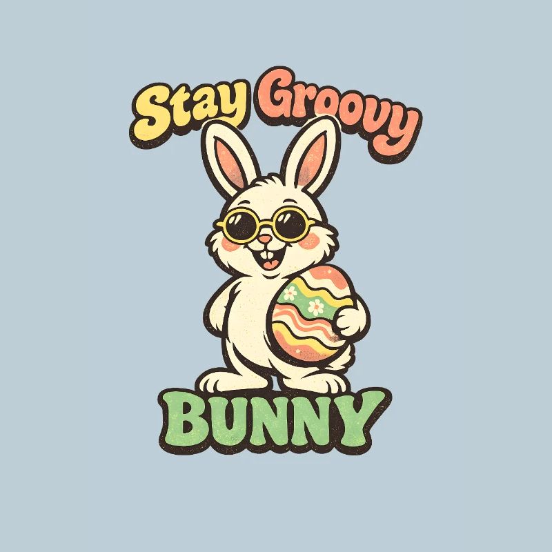 Stay Groovy Bunny Easter Easter Bunny