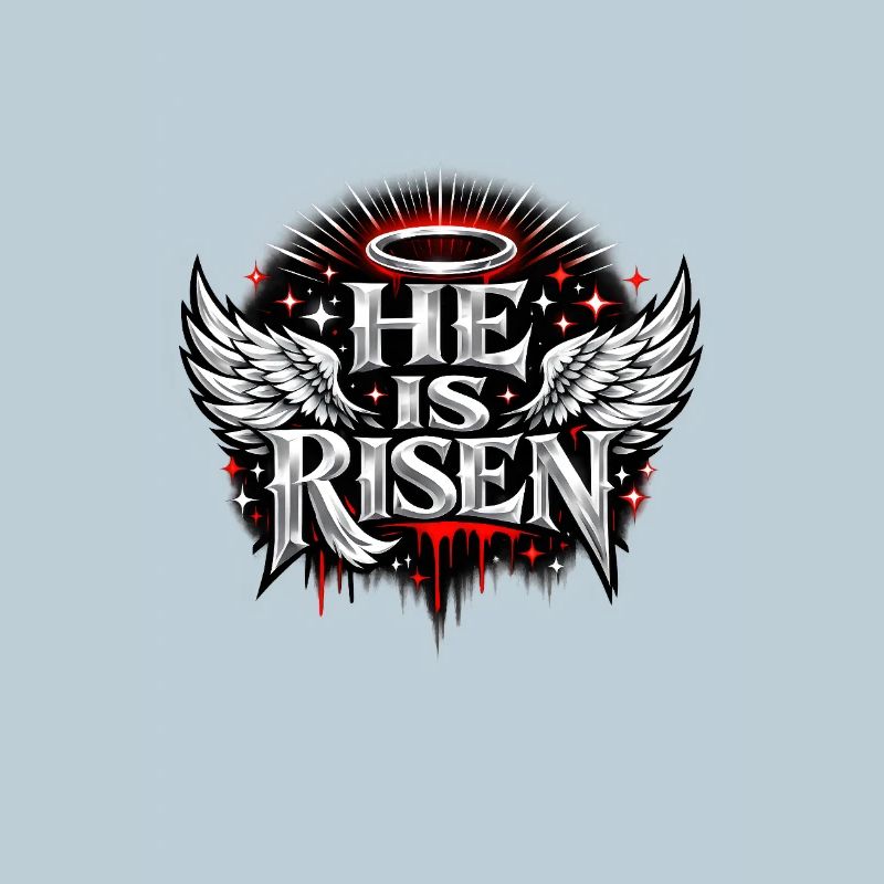 He is risen with angel wings