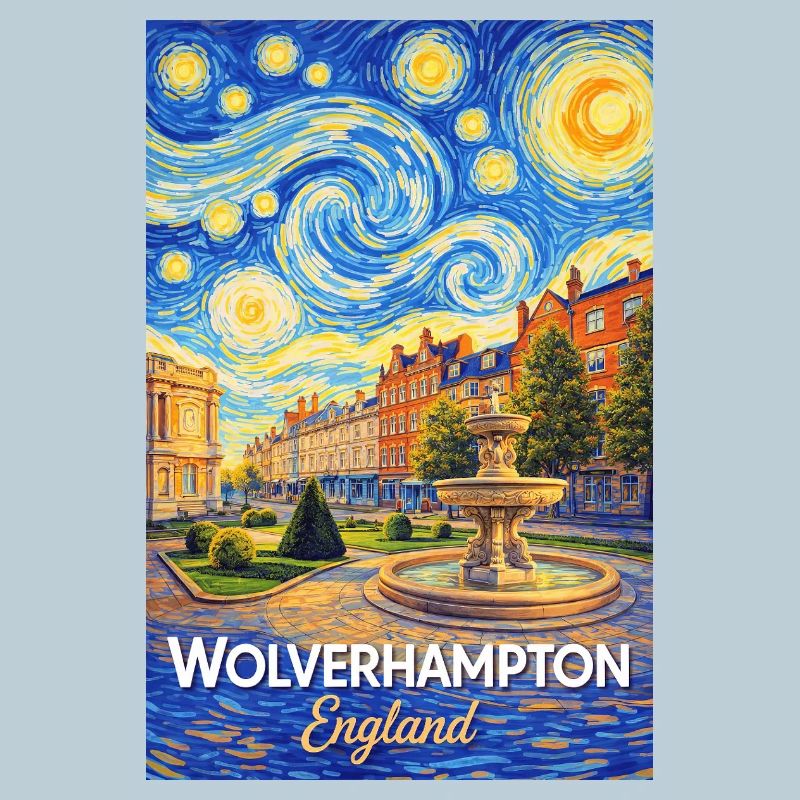 Wolverhampton, Angleterre, Nuit étoilée