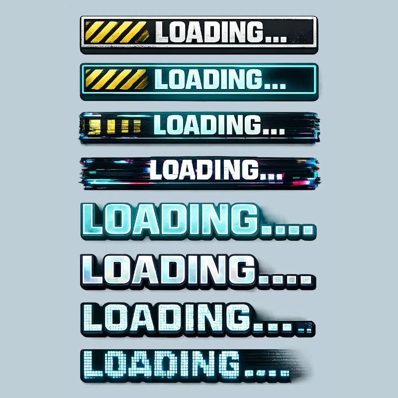 Graphiques de notification de téléchargement néon