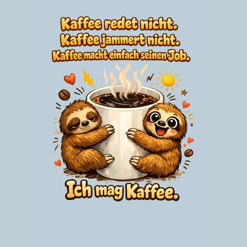 Kaffee redet nicht lustiger Kaffee Spruch
