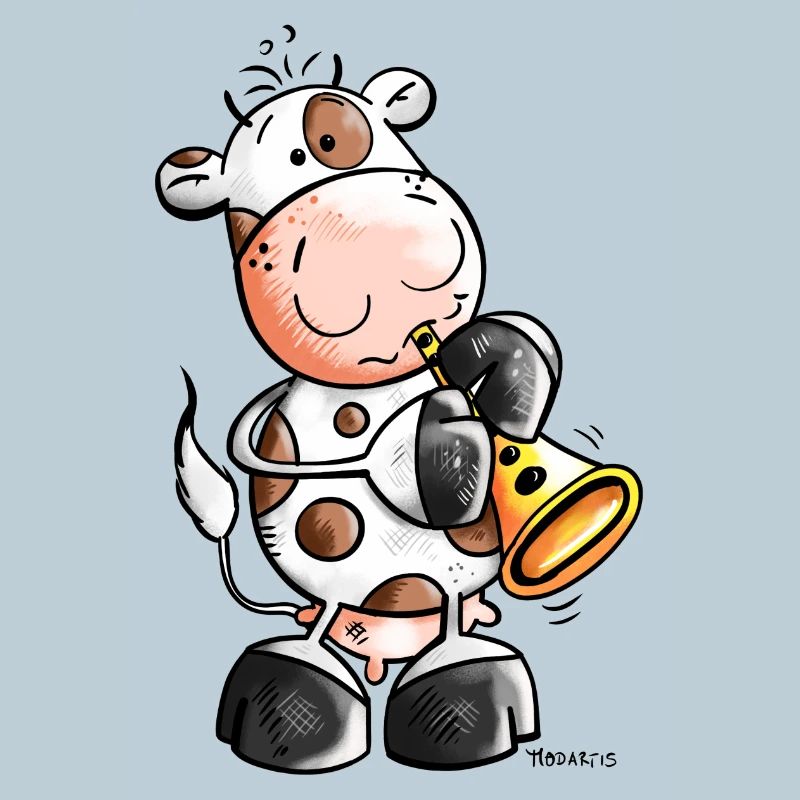 Vache avec trompette