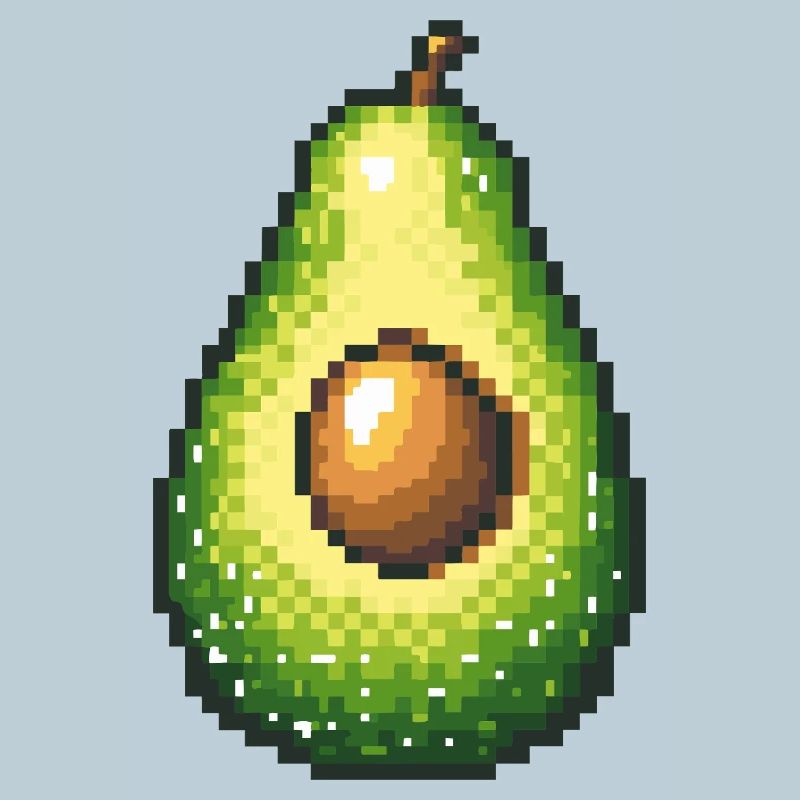 Pixel Avocado Retro Fruchtbild