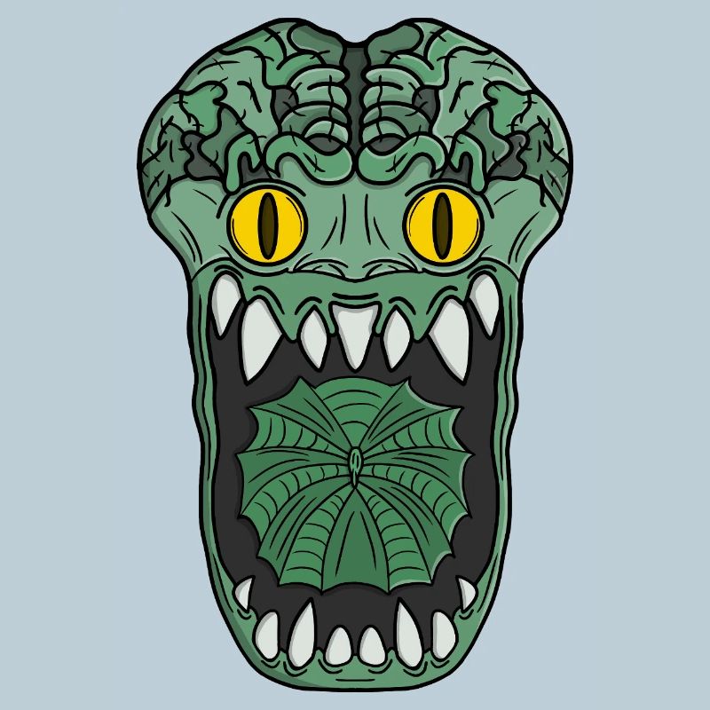 Émeraude Grotesque Croc Créature