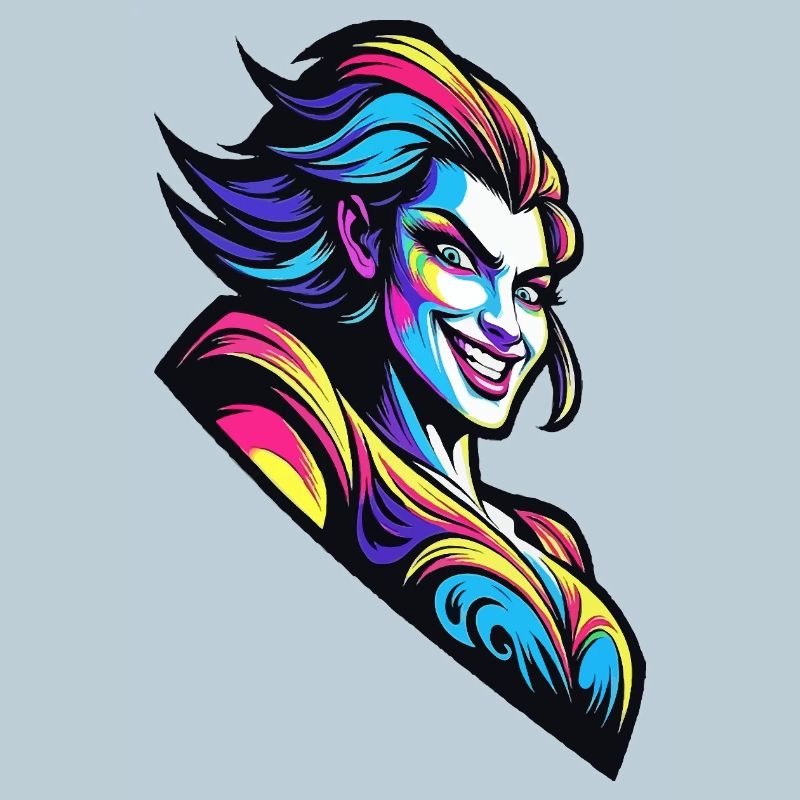 Neon Diva Pop Art Portrait