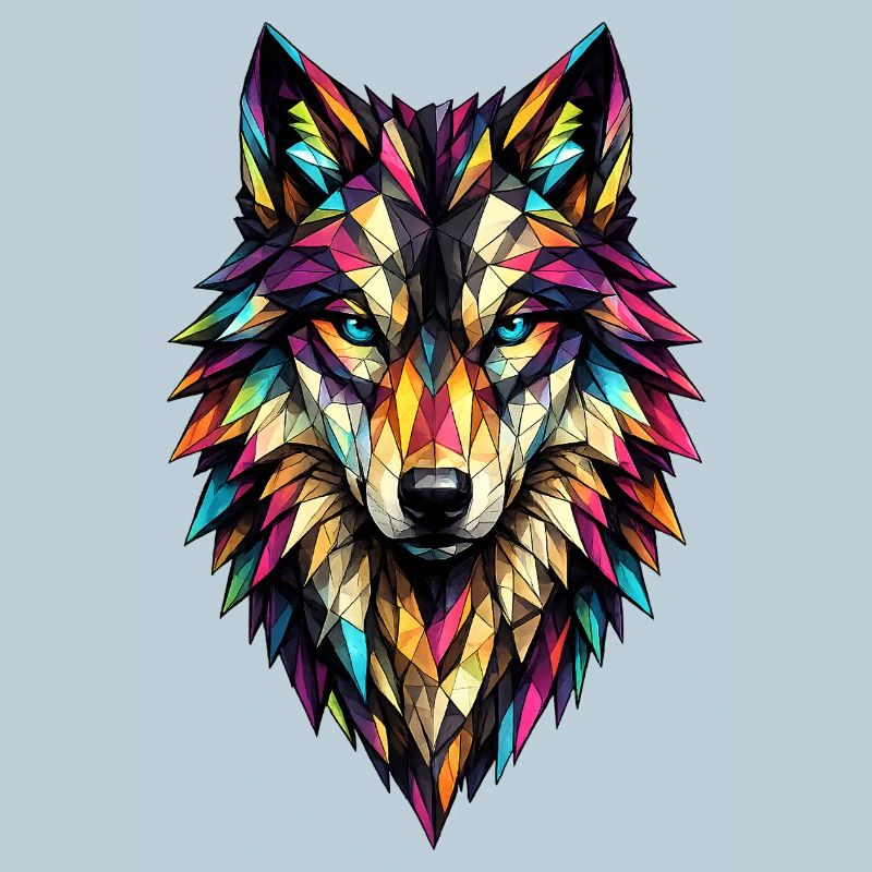 Color Geometric Wolf