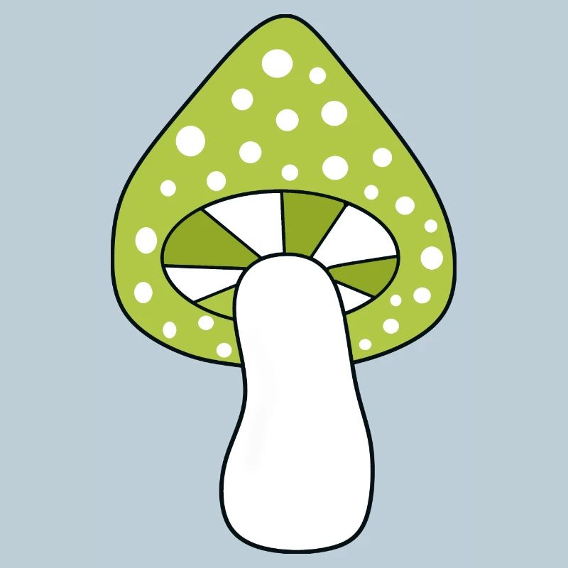 Mushroom green fly agaric pattern customizable