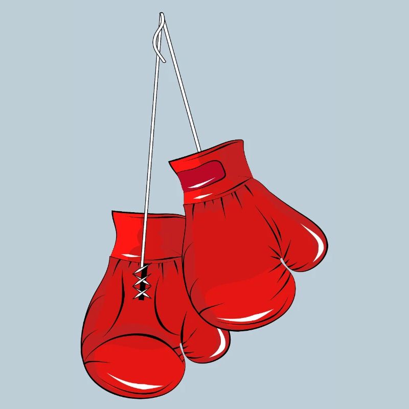 Gants de boxe rouges - symbole de force et d’ combatif