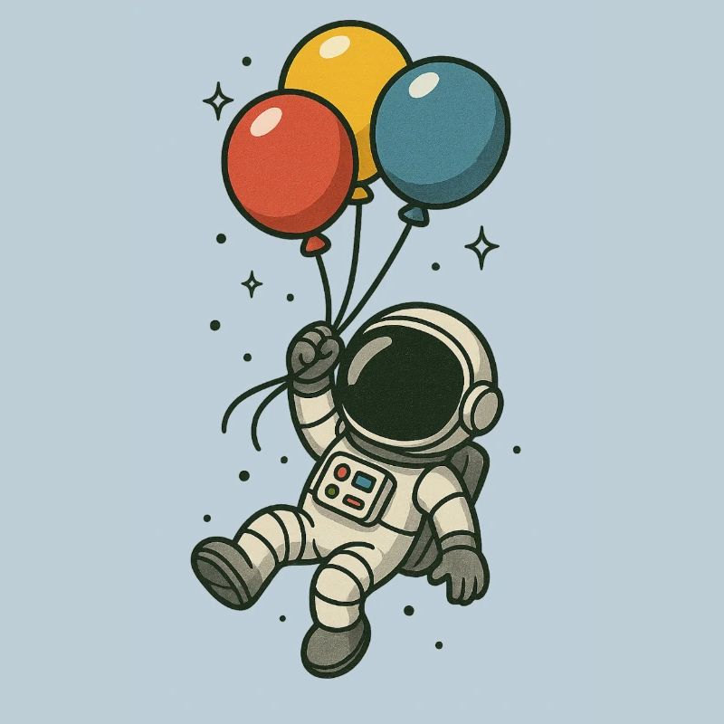 Astronaute avec des ballons