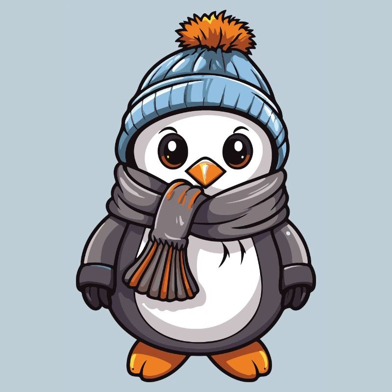 Penguin Comic Cute Winter
