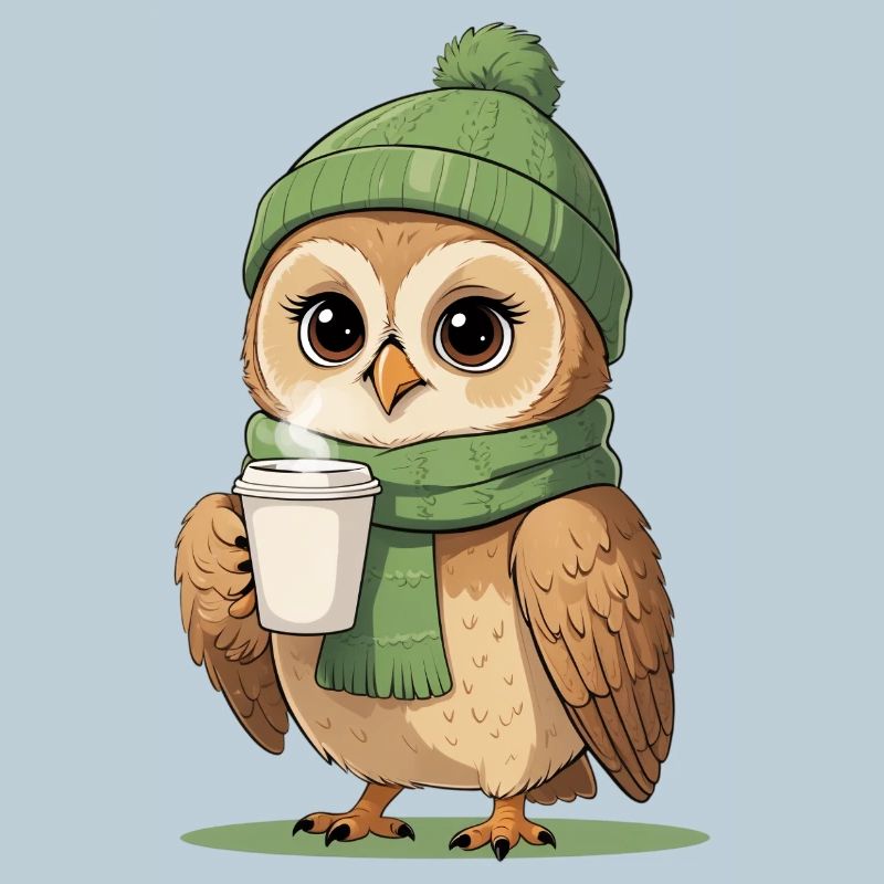Winterliche Eulenkaffee Pause