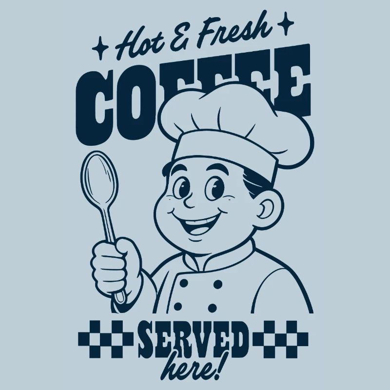 Coffee chef serves here
