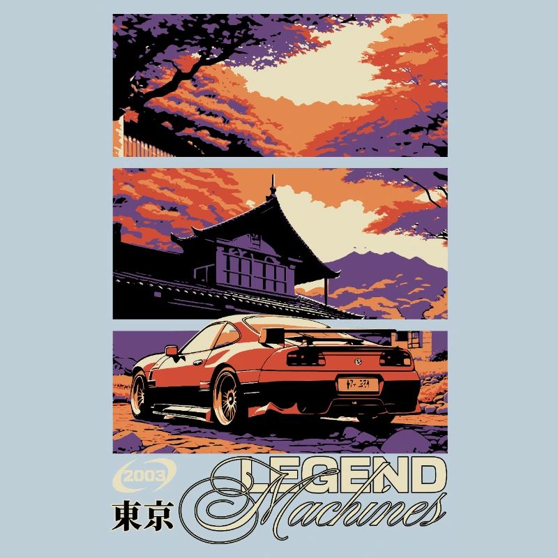 Sunset Skyline Triptych Car Legend