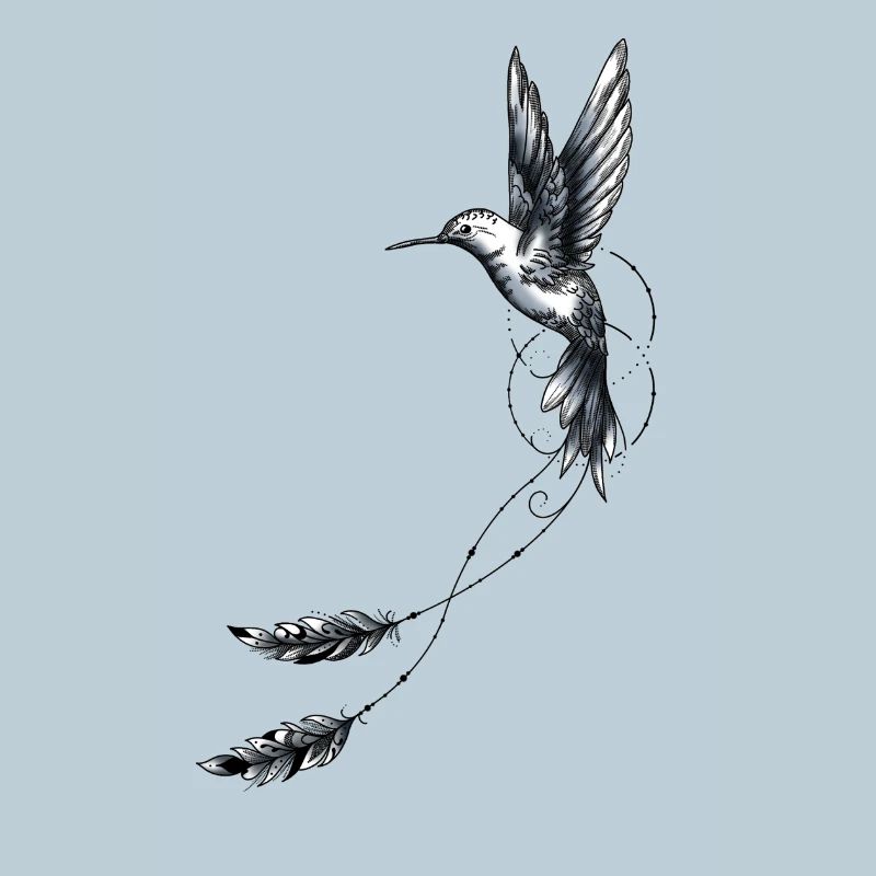 Geometrie der Kolibri-Federn
