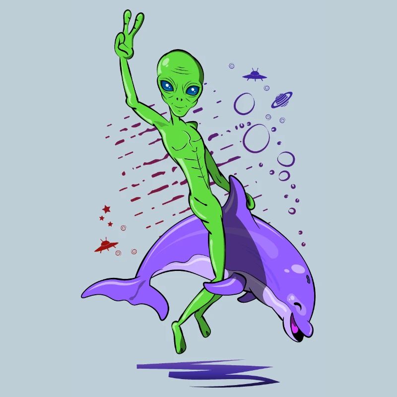 Alien attack with dolphin