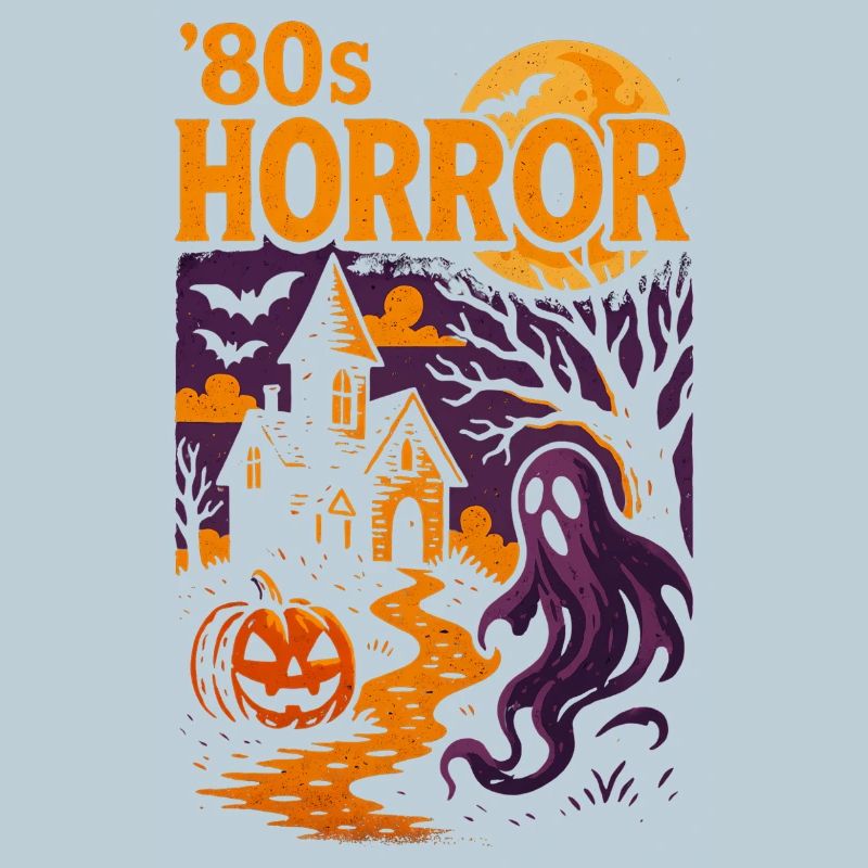 80s Horror Halloween House Ghost