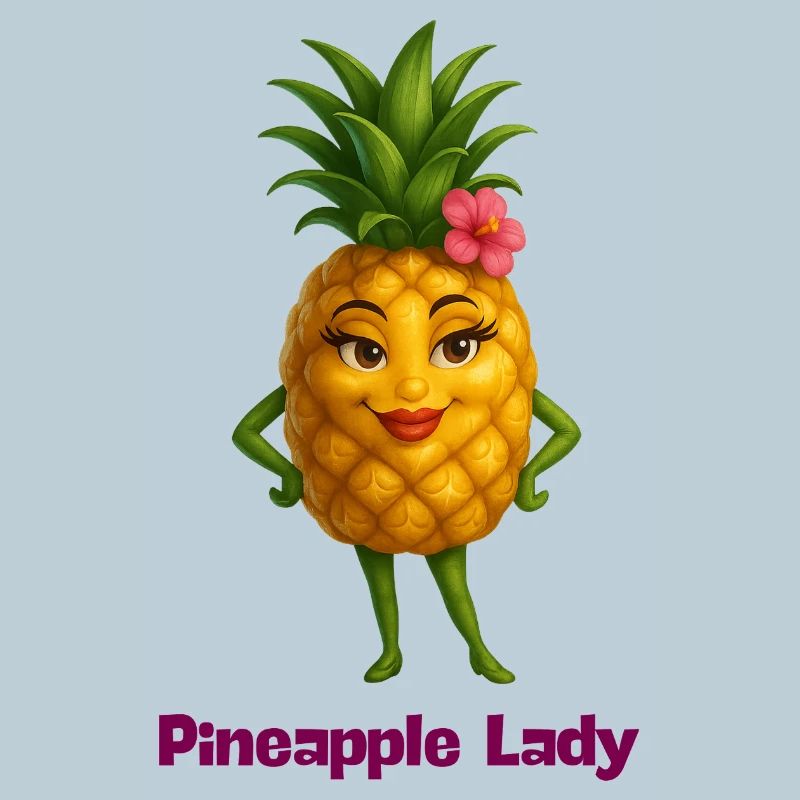 Dessin animé de la Dame Ananas