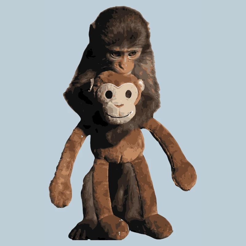 Sweat à capuche autocollant Sweat Baby Monkey Monkey Punch the Monkey
