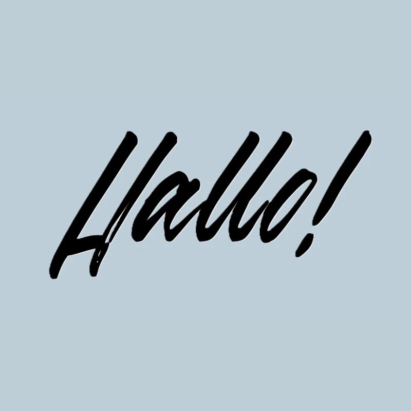 Hand Painted Hello Design for Clothing