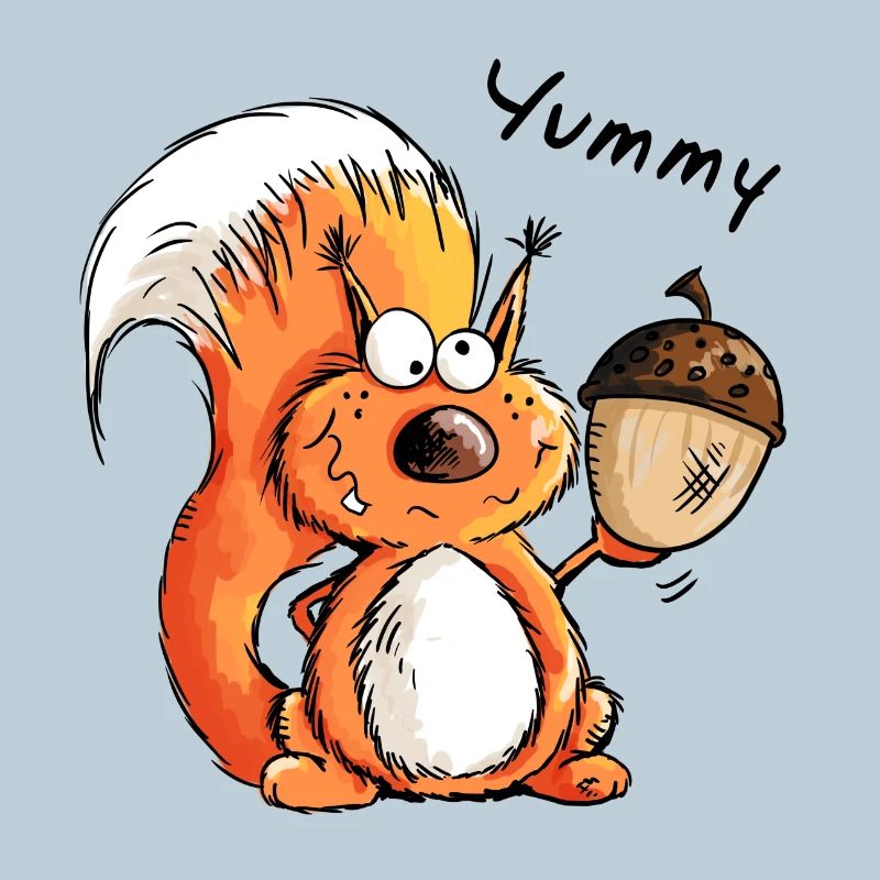 Yummy Eichhörnchen - Tier - Tiere - Comic