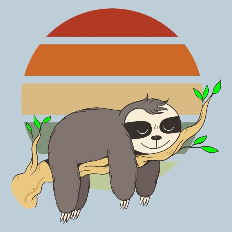 Chill Sloth Sunset Design