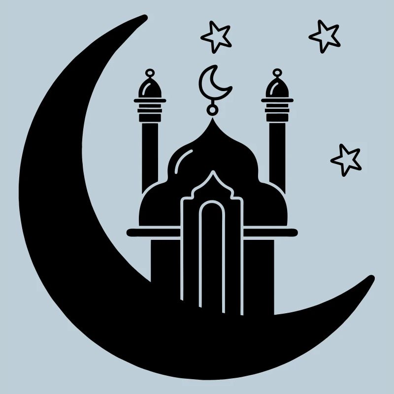 Moschee religiöse Kultstätte im Mond